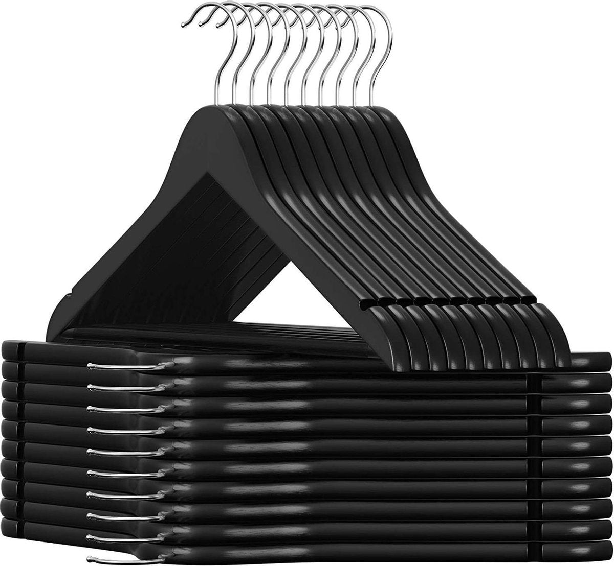 SONGMICS kleerhangers van esdoornhout