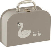 J-Line Koffer Babysouvenir Zwaan Papier Wit/Grijs