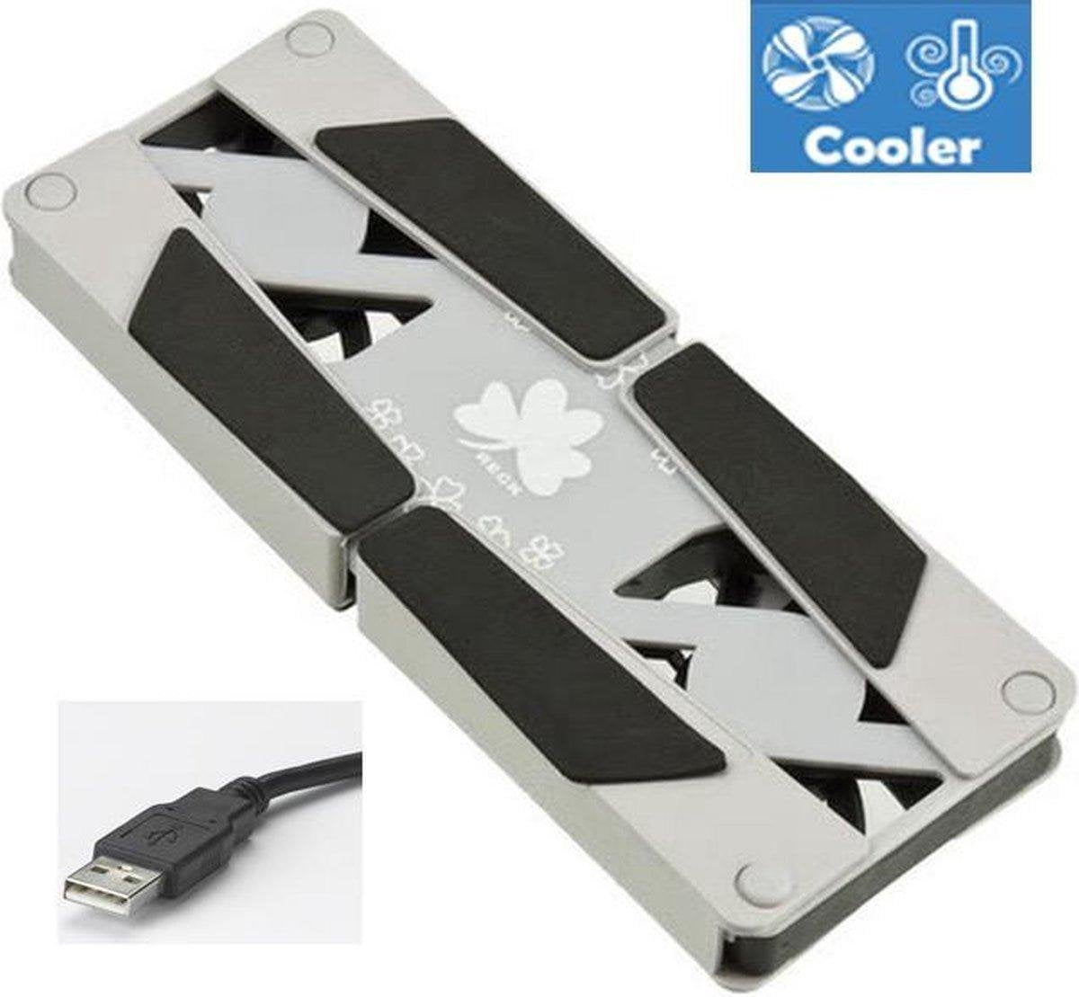 LOUZIR Draagbare Notebook Koeler Opvouwbare Laptop Cooling Laptop  Standaard - USB - Notebook Stand - Notebook Cooler
