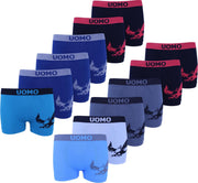 Microfiber Boxershort jongens SJ05 - Jongens ondergoed - VOORDELIGE 12 PACK 10-12 jaar 146/158