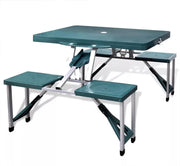 Campingtafel set - Aluminium Groen - inklapbaar - Buiten - Camping - industrieel - Nieuwste Collectie