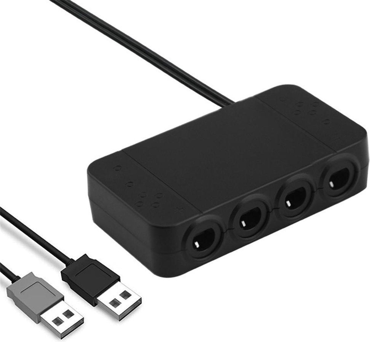 Thredo Gamecube USB Controller Adapter - 4 poorten - geschikt voor Nintendo Switch & Wii U (Zwart)