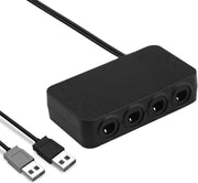 Thredo Gamecube USB Controller Adapter - 4 poorten - geschikt voor Nintendo Switch & Wii U (Zwart)