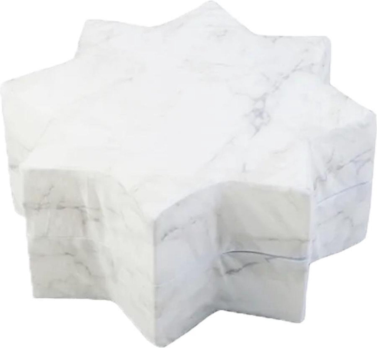 Misioo poef ster Marmer wit  - luxe kinderpoef - kinderstoel - luxe kindermeubel - star- Marmer wit