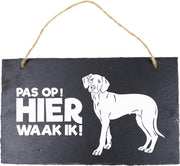 Paper Dreams Waakbord Pronkrug / Rhodesian Ridgeback 15 X 25 Cm Leisteen Zwart
