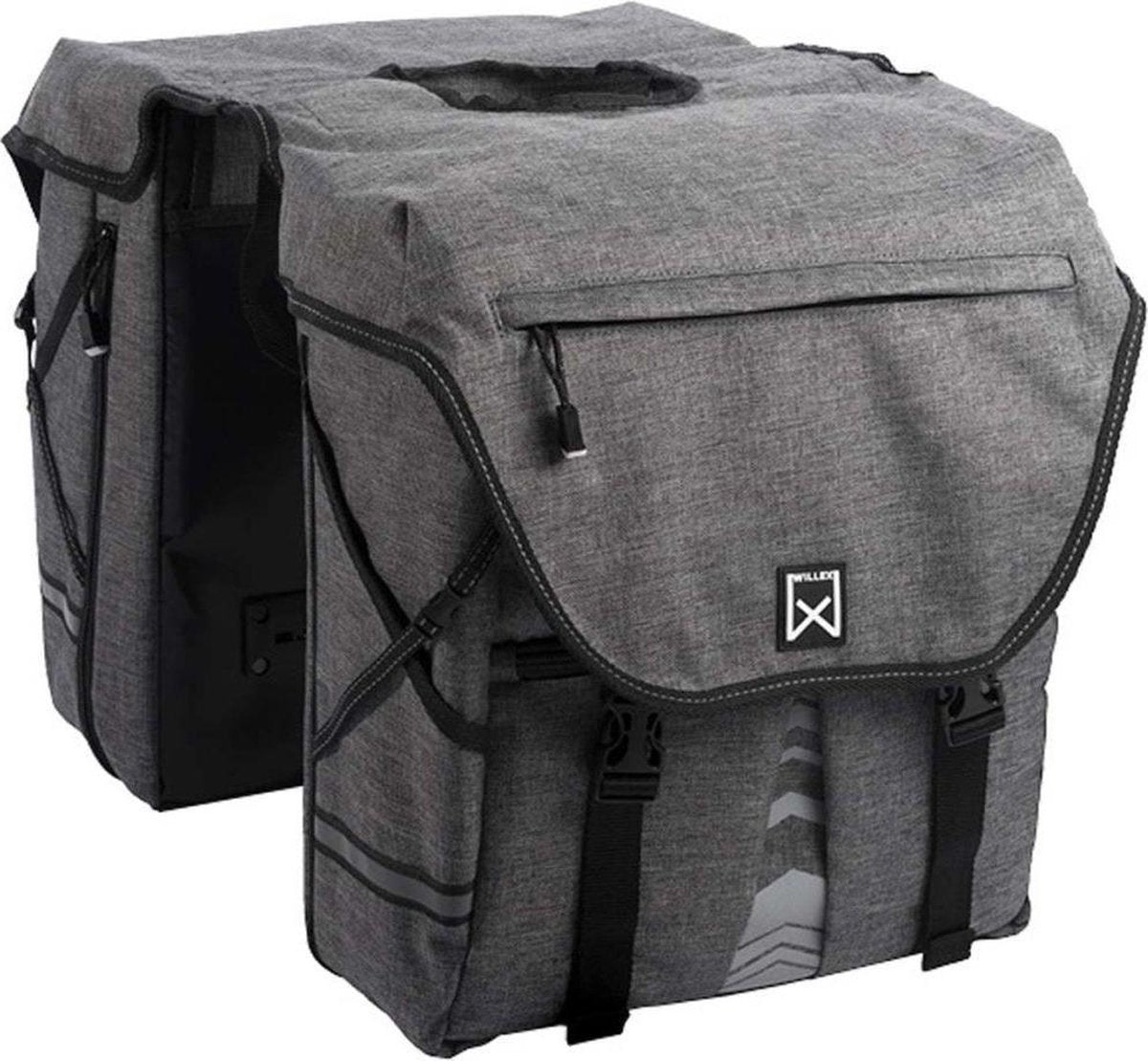 Willex Fietstas 1200 Middel 28L Dubbel Antraciet