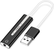 Garpex® Externe USB Geluidskaart – Microfoon Audio – Soundcard – 7.1 Surround Sound - USB