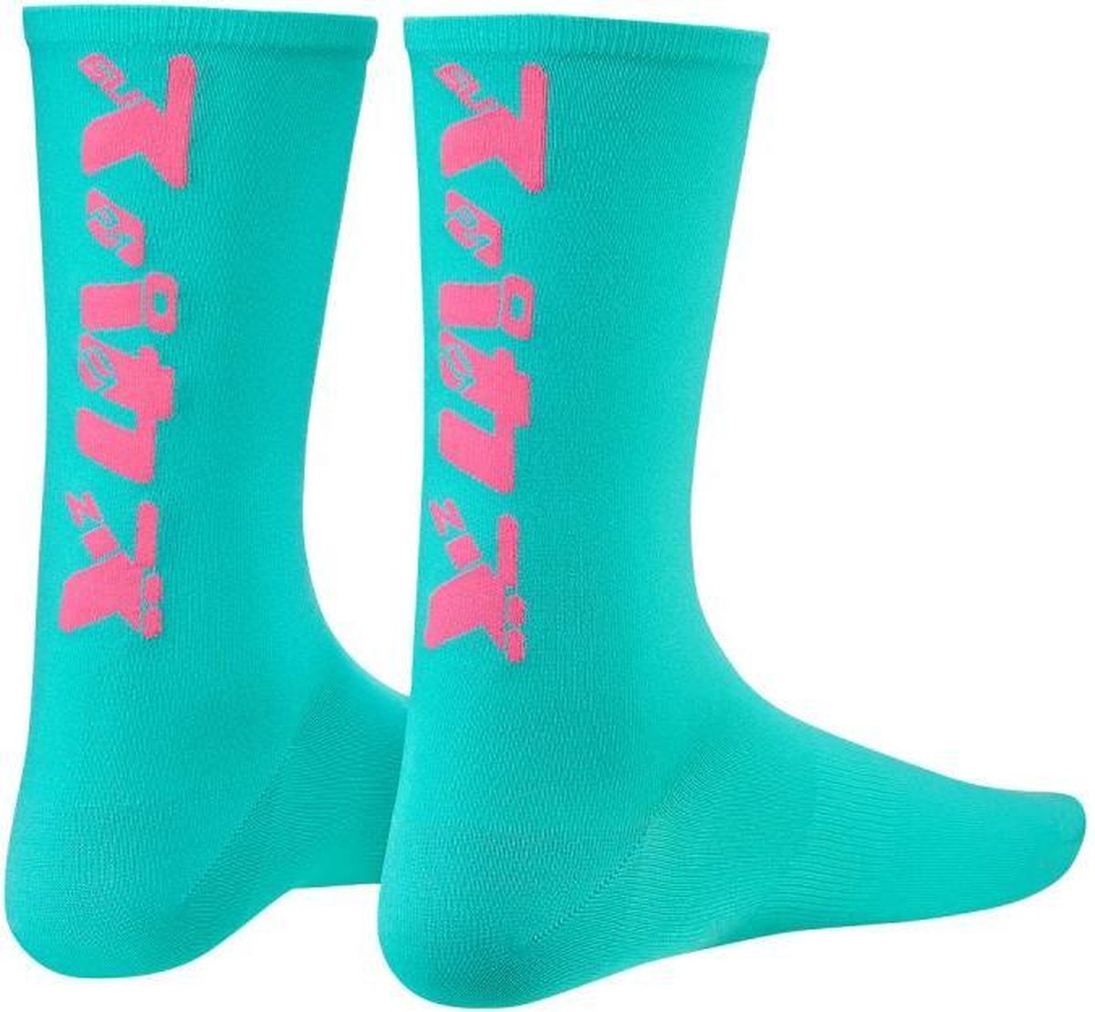 Supacaz SupaSox Katakana SL Celeste/Neon Pink L-XL (43-47)
