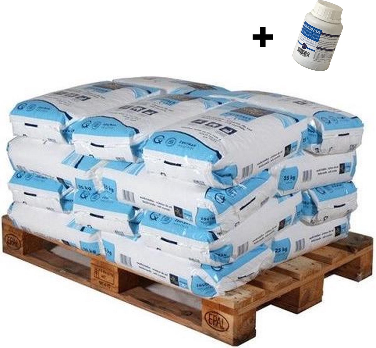 Onthardingszout waterontharder waterverzachter - regeneratiezout - 20 x 25 kg - 500 kg - GRATIS harsreiniger