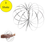 Magic flow ring |Spiraal bloem magische armband | 3D ringen set van 3 stuks 15cm