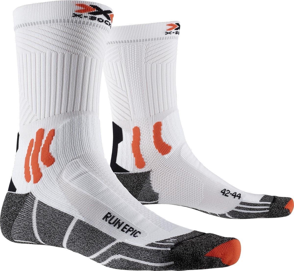 X-socks Hardloopsokken Run Epic Polyamide Wit/oranje Mt 42/44