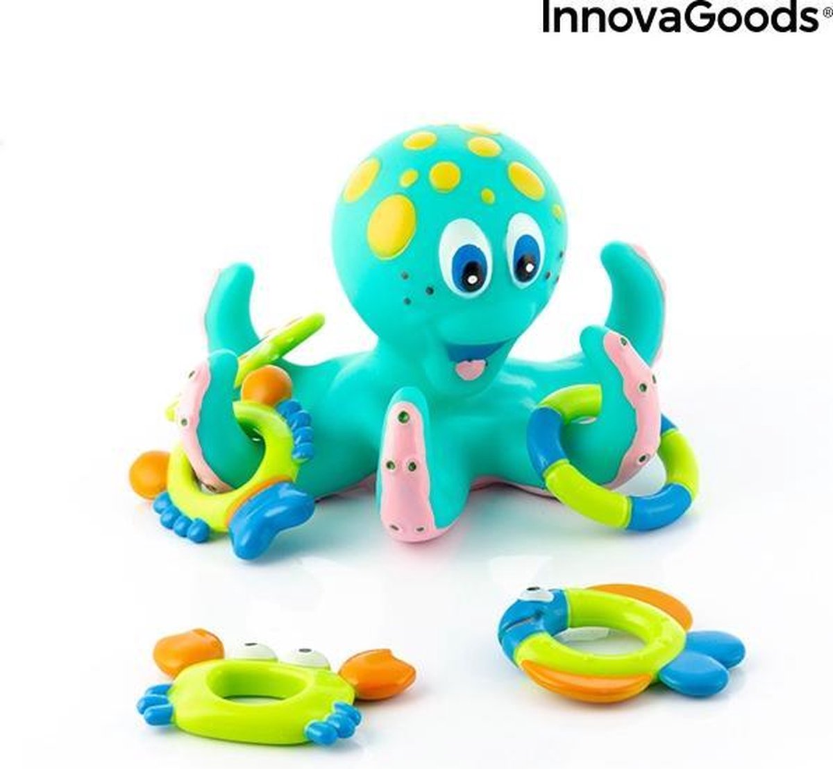 Badspeelgoed - Drijvende octopus met ringen