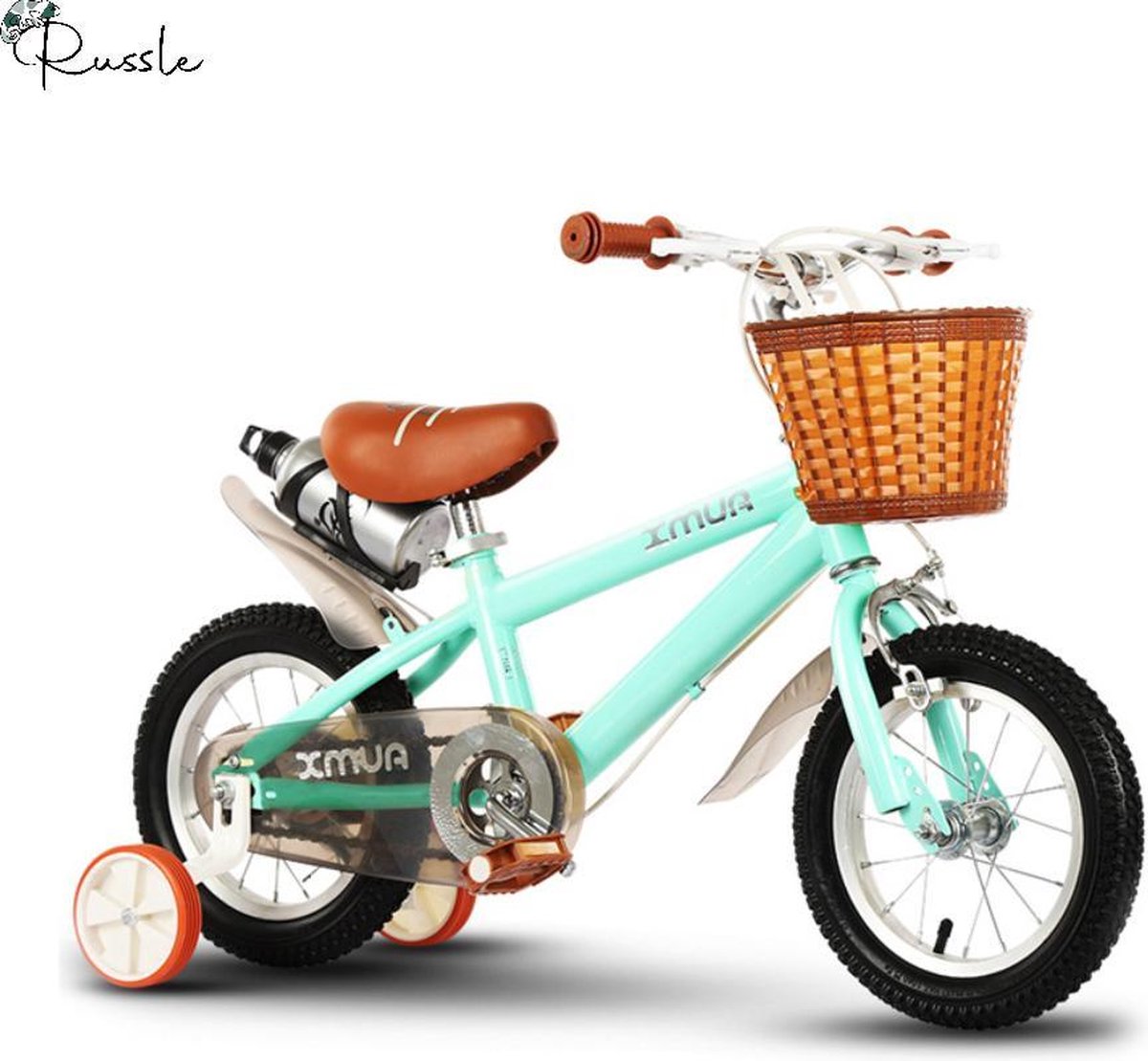 Fiets Pastel Mint Groen 14 Inch met Mandje