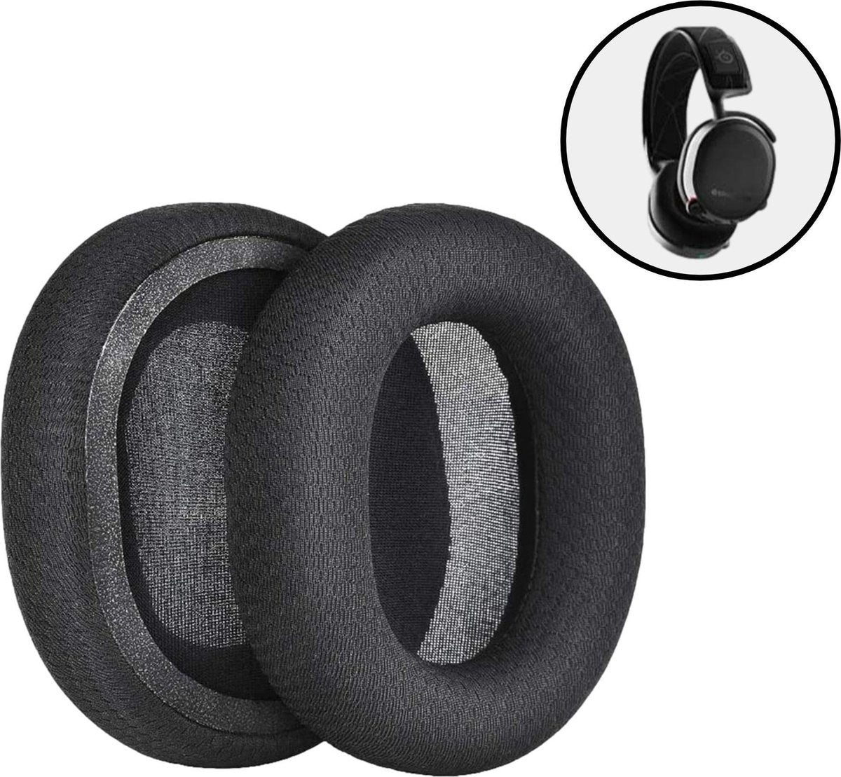 Oorkussens voor Steelseries Arctis 3 / 5 / 7 / Pro - Koptelefoon oorkussens voor Steelseries zwart