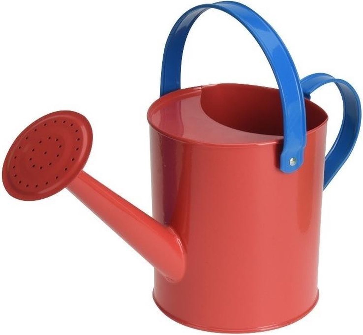 Rode stalen speelgoed gieter 15 cm voor kinderen - Zandbakspeelgoed/strandspeelgoed gieters voor kinderen