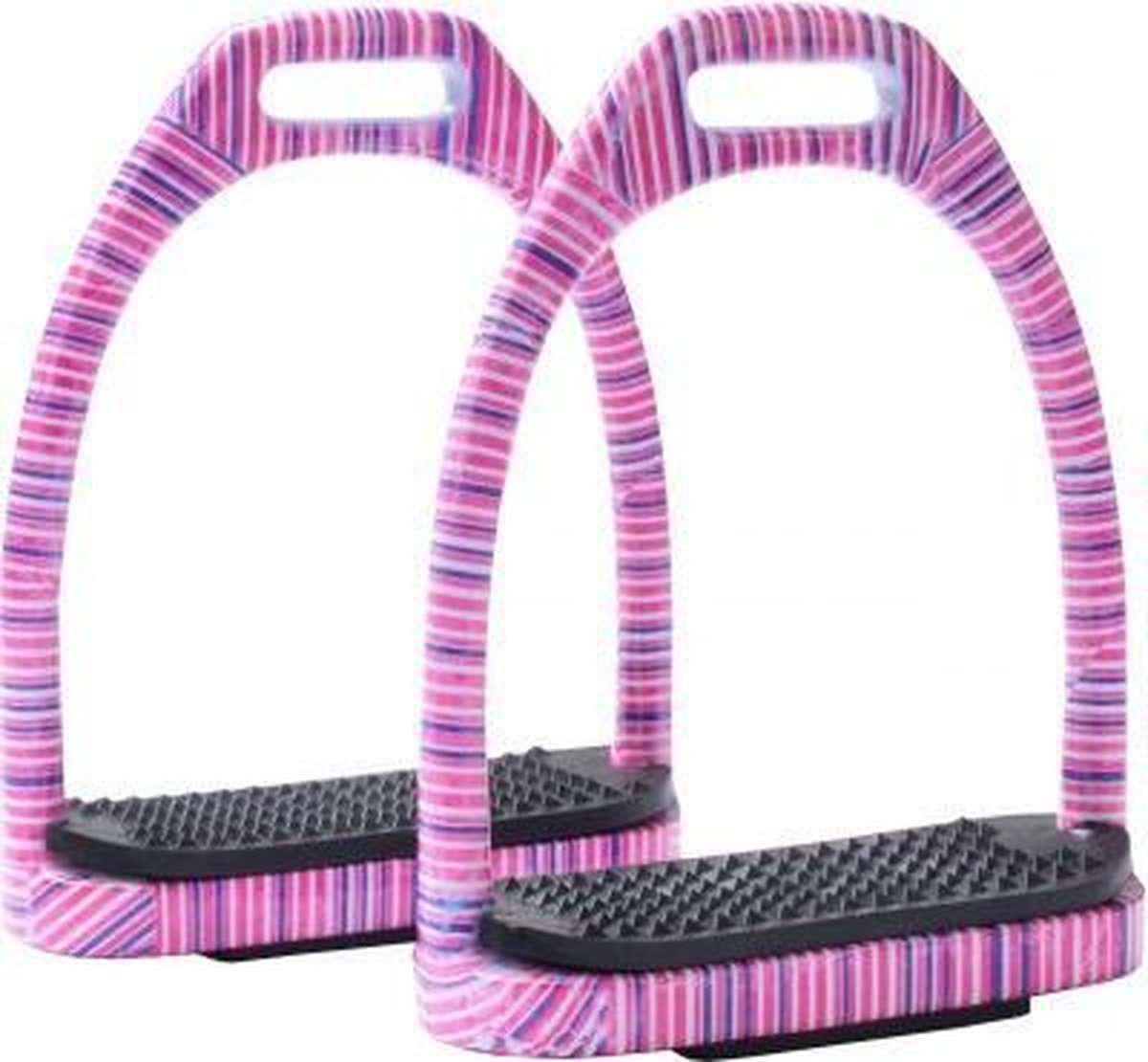 Stijgbeugels Roze Streepjes Print