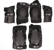 Zwart beschermers set voor kinderen - Valbeschermers voor jongens/meisjes - Bescherming bij rolschaatsen/skaten/skeeleren/steppen S (7-9 jaar)