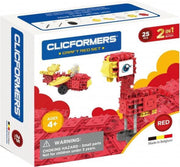 Clicformers bouwblokken - Craft Set rood 25 pcs bouwset - gepatenteerd constructie speelgoed - made in Belgium bouwspeelgoed