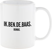 RUMAG Ik ben de baas Mok Wit