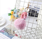 Knuffel Speelgoed Flamingo voor Sleutelhanger - Knuffeldier Flamingo 17 cm
