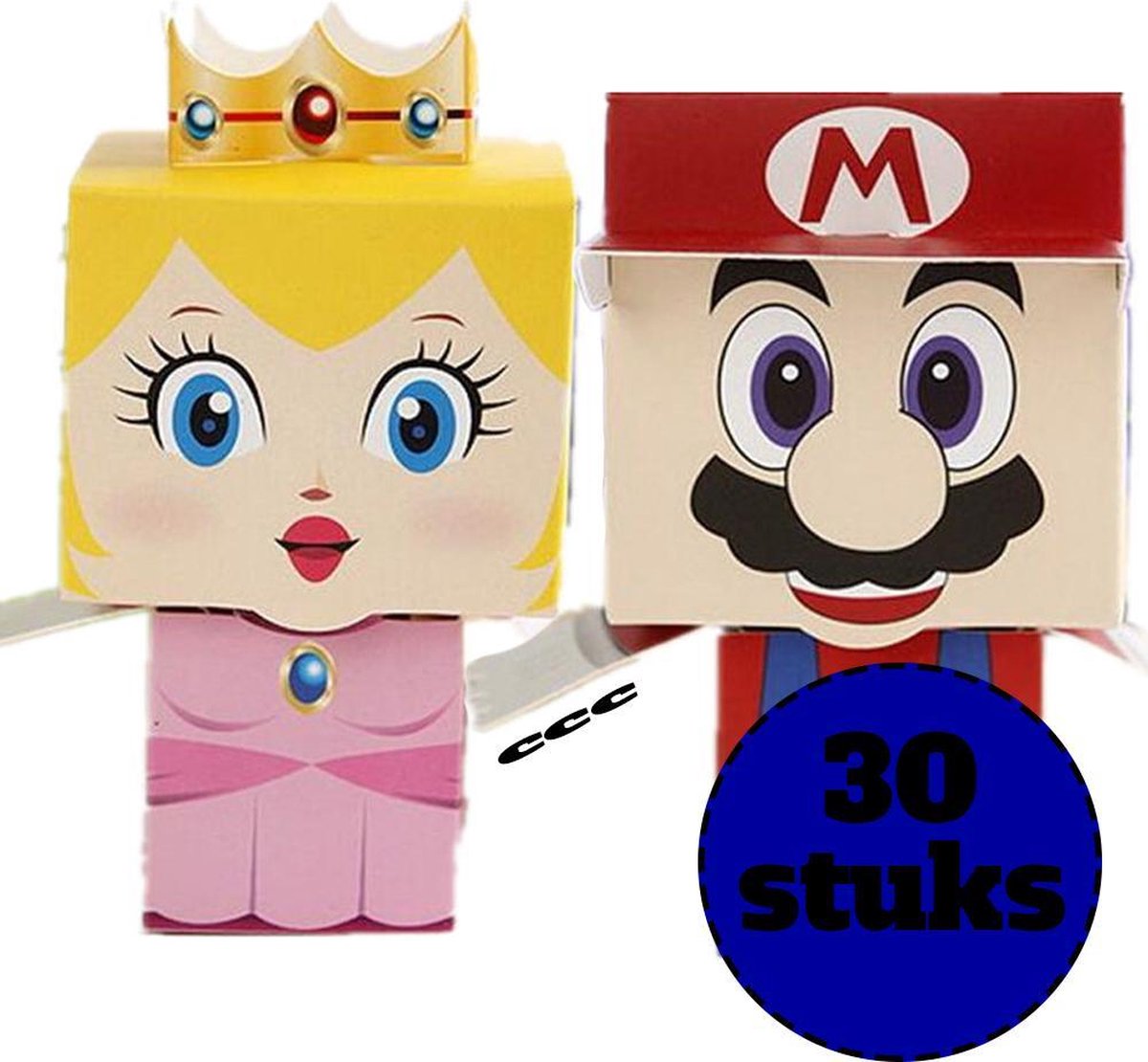 30 stuks Mario Bros Traktatie Uitdeeldoosjes Voor Zakjes En Uitdeelcadeautjes