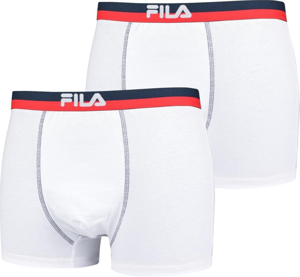 Fila - Man Boxer Elastic Band 2-pack - Wit - Heren - maat  XXL