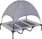 Rexa Huisdierbed met overkapping - Verhoogd hondenbed voor in de tuin - Luxe hondenmand met luifel