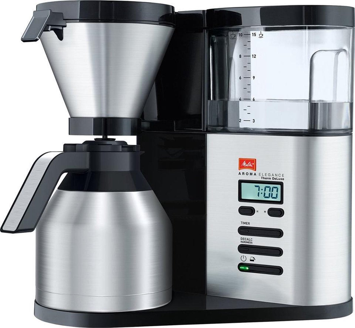Melitta Aroma Elegance Therm DeLuxe - Filter-koffiezetapparaat - Zilver