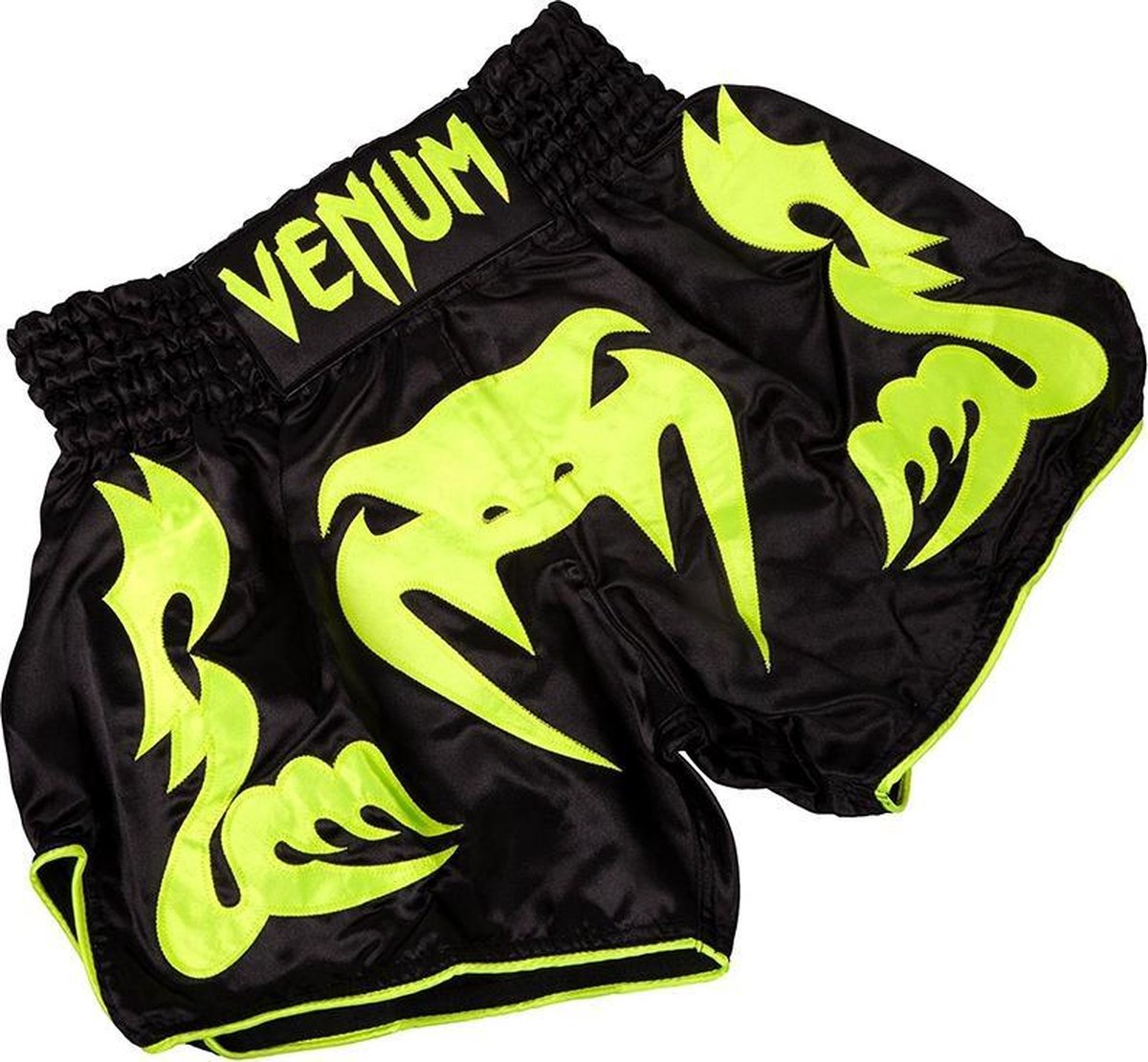 Venum Bangkok Inferno Muay Thai Shorts - Zwart Neo Lime - XL