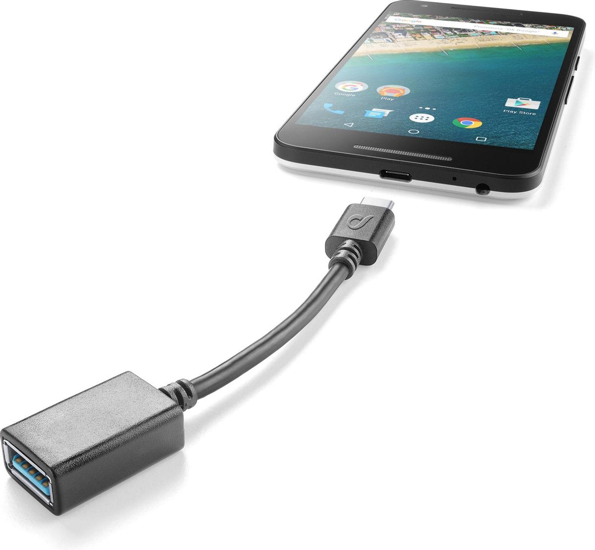 Cellularline 37478 USB-kabel USB Typ-C USB Typ-A Zwart