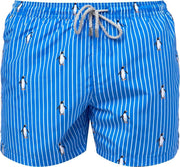 PENGUIN Sneldrogende Zwembroek Heren met Mesh Binnenbroek en Drie Zakken - Zachte en Comfortabele Zwemshort Heren / Zwembroeken Heren - Waterafstotende Zwembroek Mannen / Herenmode van Premium Stof - Blauw - L (EU 44)