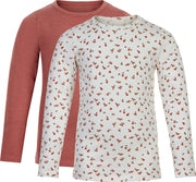 Minymo T-shirt Junior Katoen Gebloemd 2 Stuks Maat 146