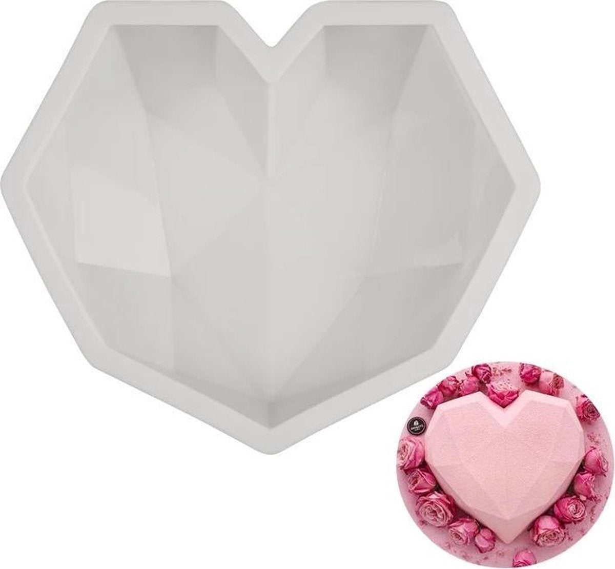 Siliconen bakvorm - 3D Hart - Taart - Smash Heart - Cake - Chocolade mal - 20 cm - Vaatwasser geschikt