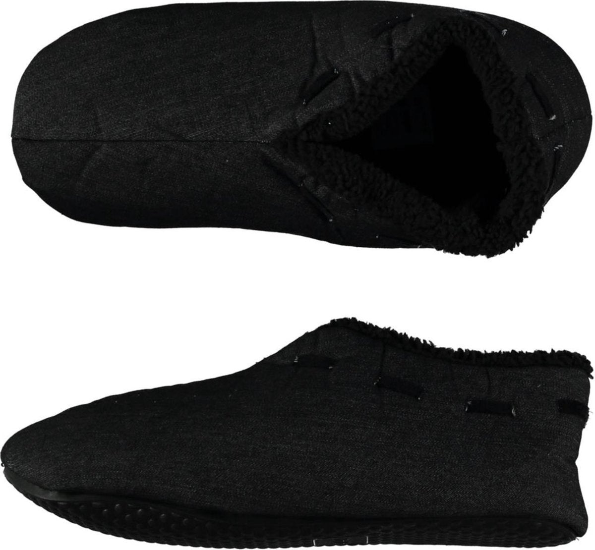 Apollo - Spaanse sloffen heren - Zwart/Jeans - Maat 41-42