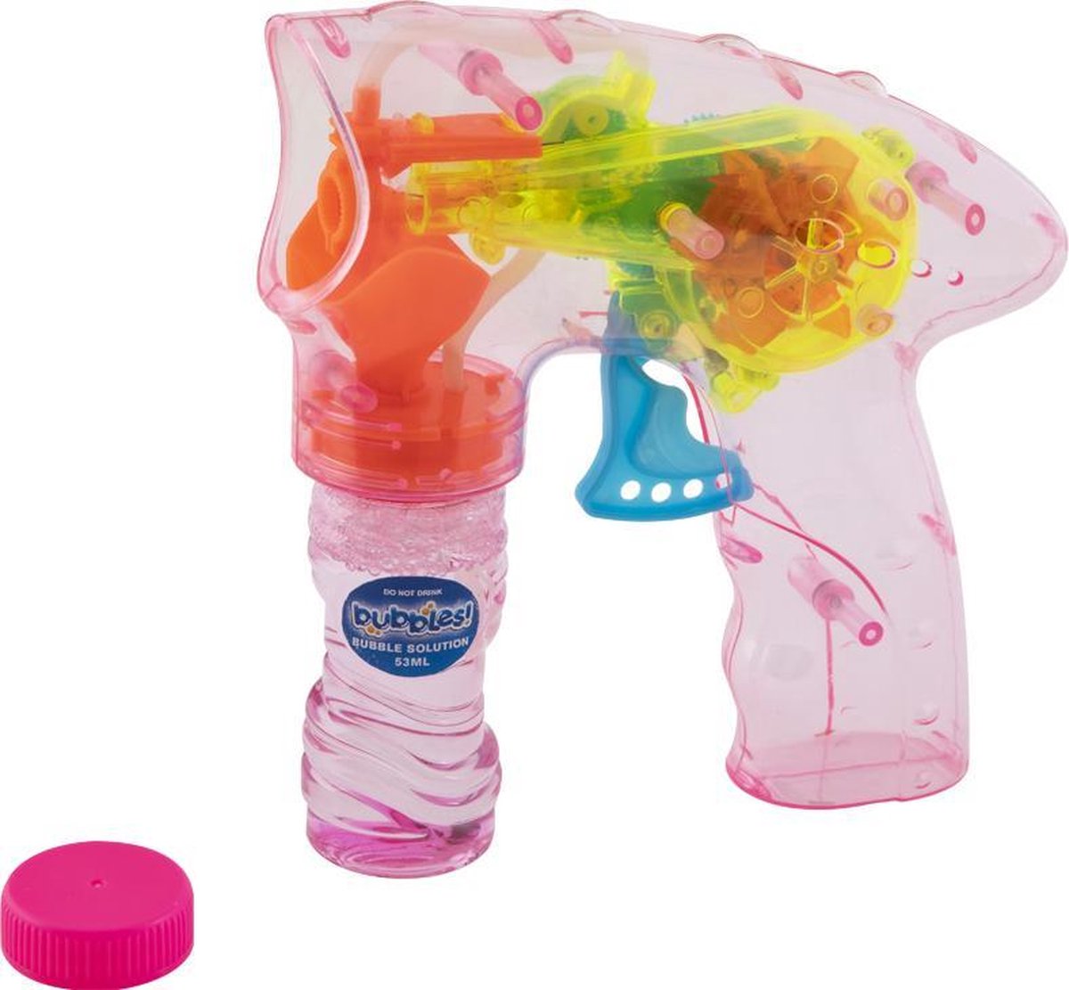 Grafix - Bellenblaas pistool - lichtgevende bubbel schieter - Inclusief 53ML vloeistof