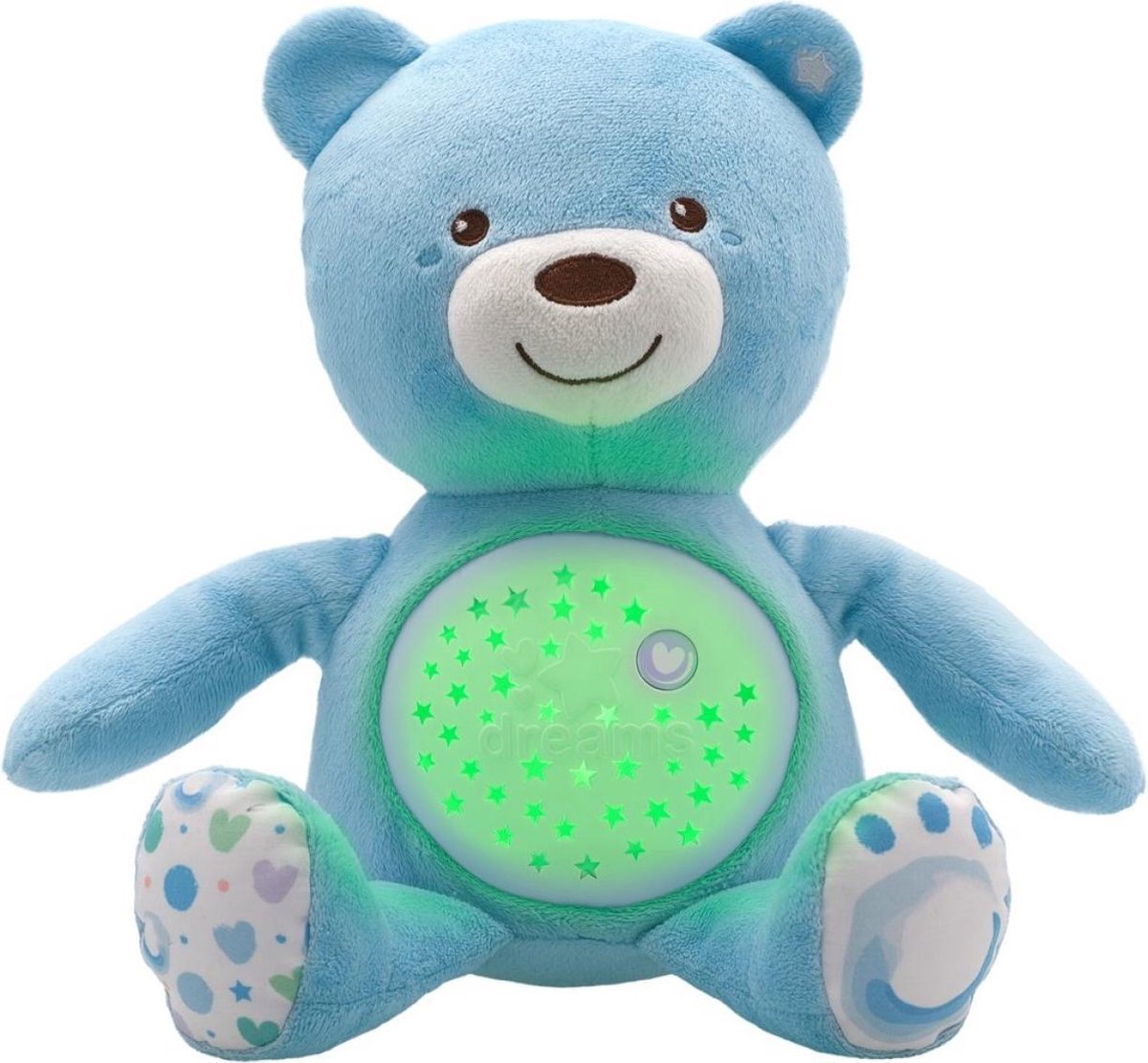 Chicco First Dreams Beer Met Projector Jongens Blauw 30 Cm