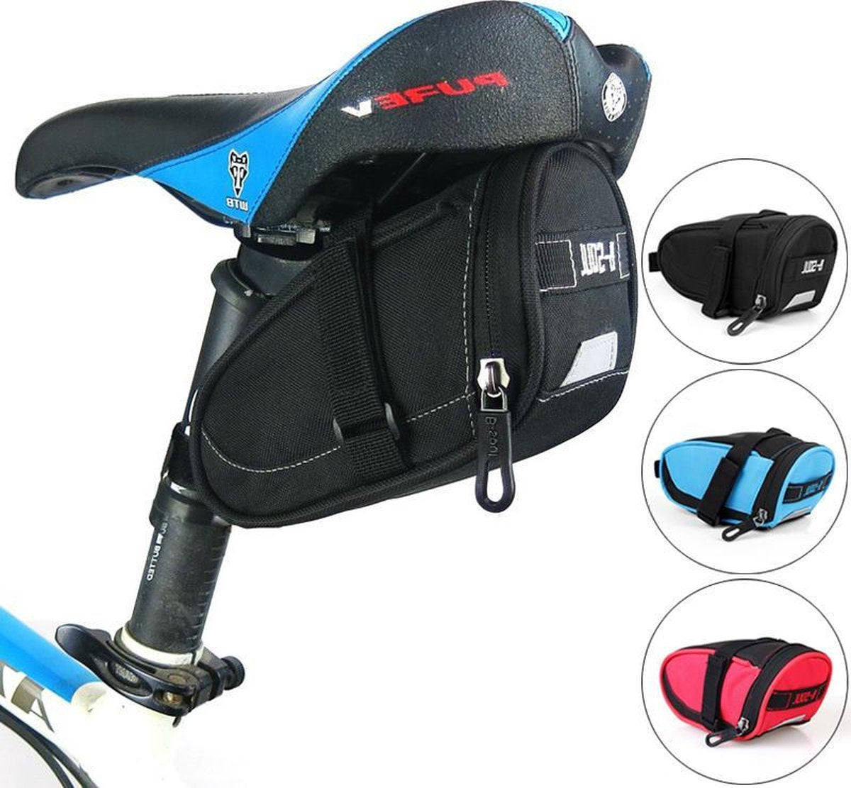 Fietstas - Zadeltas - Mountainbike - Racefiets - Opbergruimte - Zwart