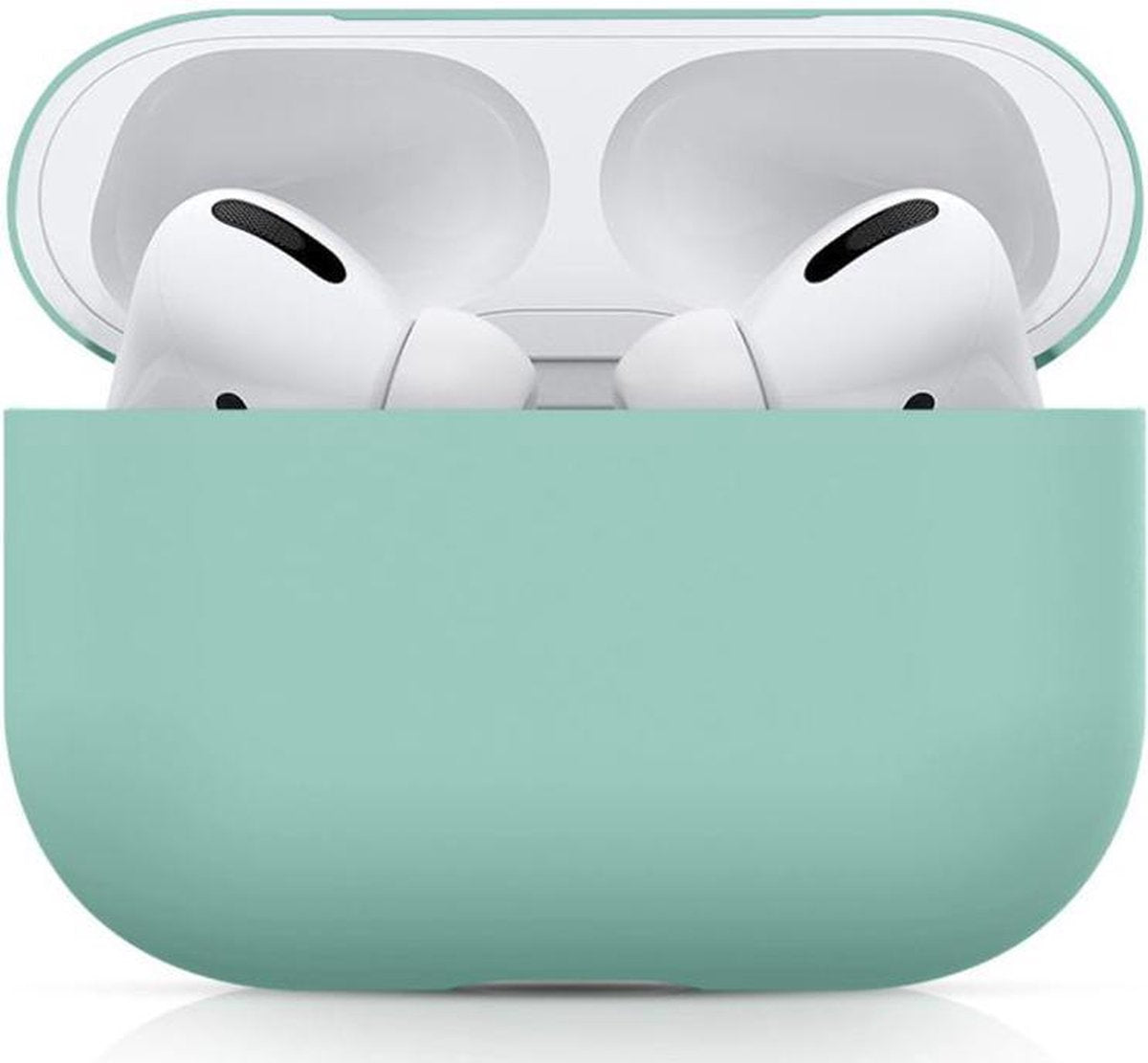 Airpods Pro Hoesje Siliconen Case - Mint groen - Airpods Pro Siliconen Case Hoesje mintgroen - Airpods pro hoesje