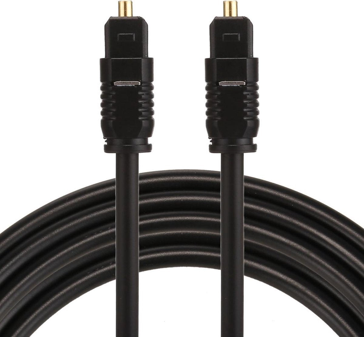 ETK Digital Toslink Optical kabel 2 meter / audio male to male / Optische kabel PVC series - zwart