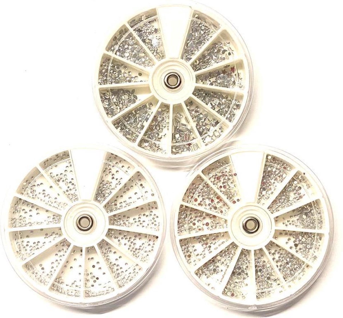 Rhinestones/3D Nail Art/Strass Steentjes/Nagel Decoratie/ Set 3 x Carrousel