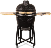 Patton - Kamado 21" - Premium Black - Keramische barbecue - incl. Bluetooth kerntemperatuurmeter - LED verlichting - Large - Compleet - Zwart
