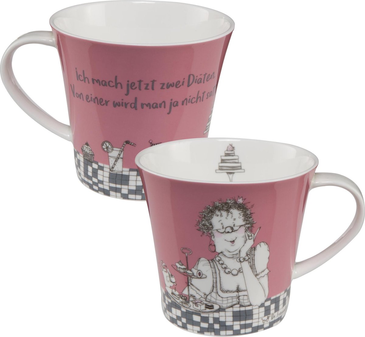 Goebel® - Barbara Freundlieb | Koffie / Thee Mok "Zwei Diäten" | Beker