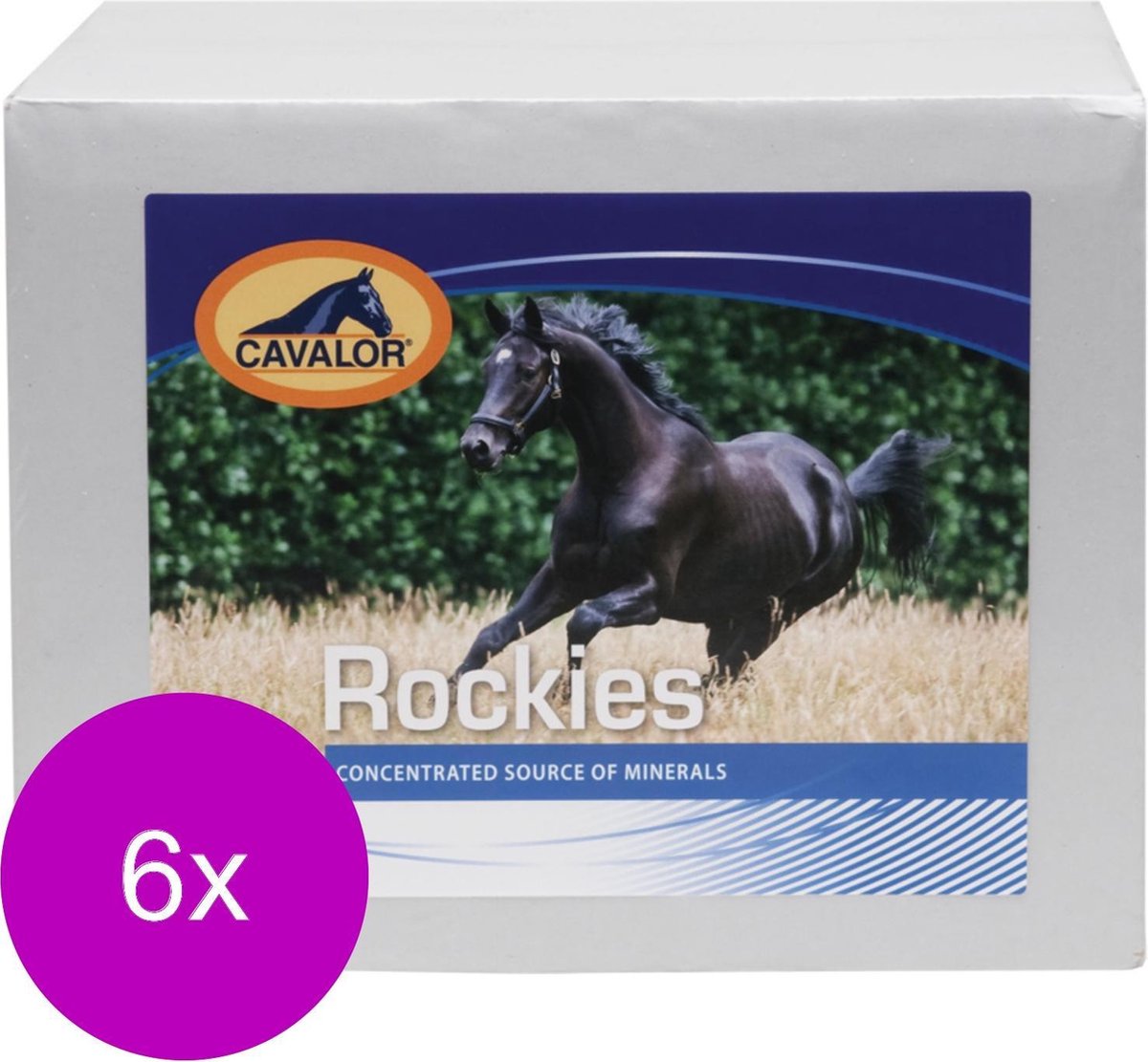 Cavalor Rockies Zoutsteen - Voedingssupplement - 6 x 2 kg