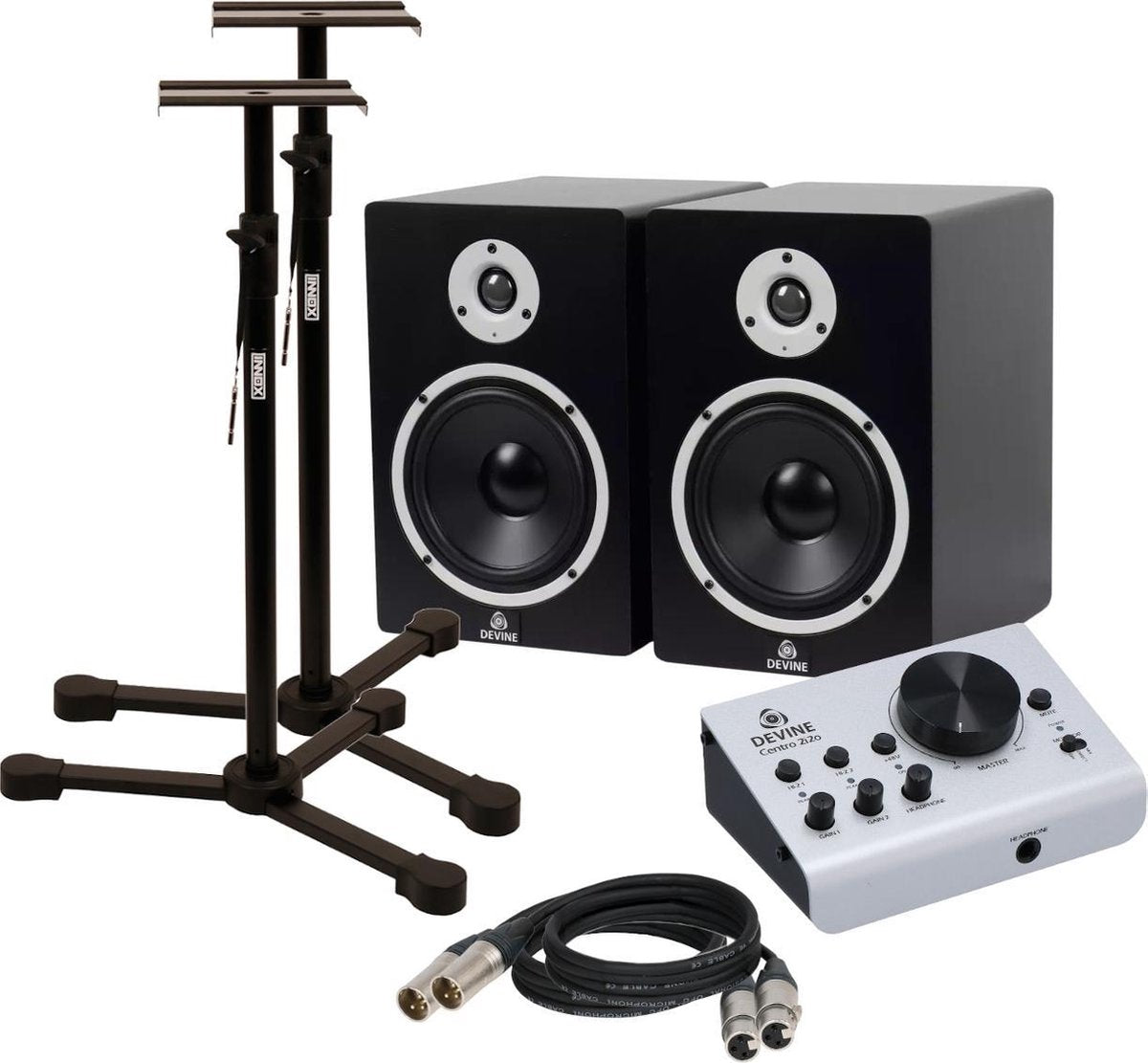 Devine Centro 2i2o monitor bundel met luxe statieven