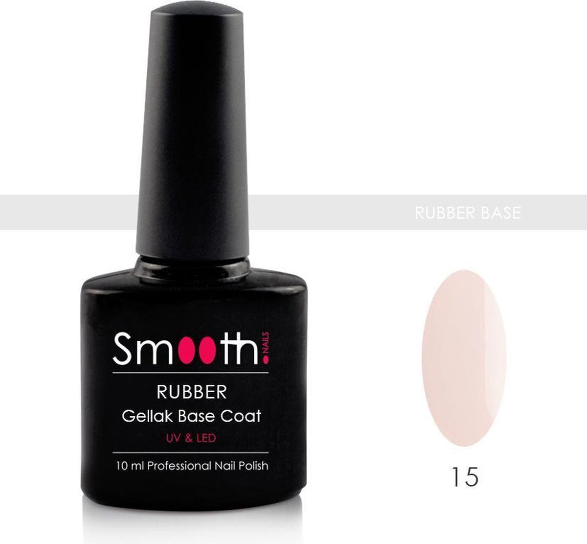 SmoothNails - Rubber Base Coat Cherry Blossom - Gellak - Roze