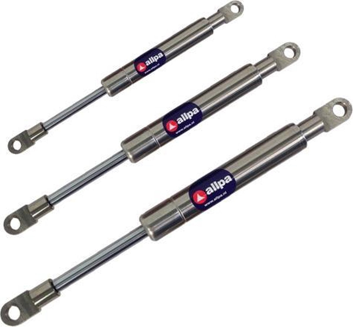 Allpa RVS Gasveer telescopisch 320-550mm met oogbevestiging 35kg