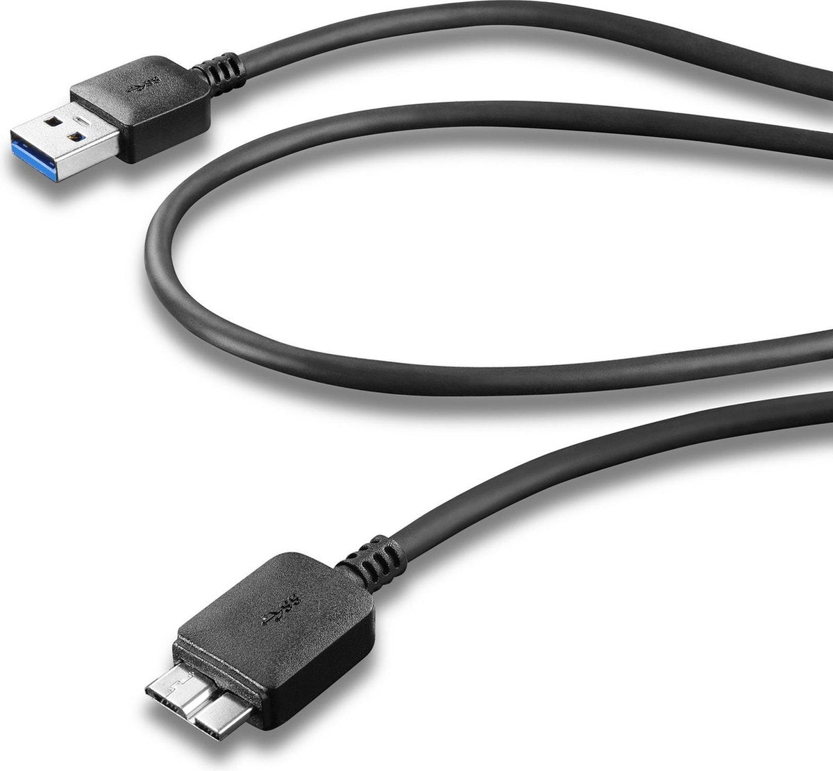 Cellularline USBDATACMICROUSB30 1m USB A Micro-USB B Zwart USB-kabel
