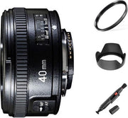 Yongnuo 40mm F2.8 autofocus lens Nikon F DSLR camera met gratis 58mm uv-filter