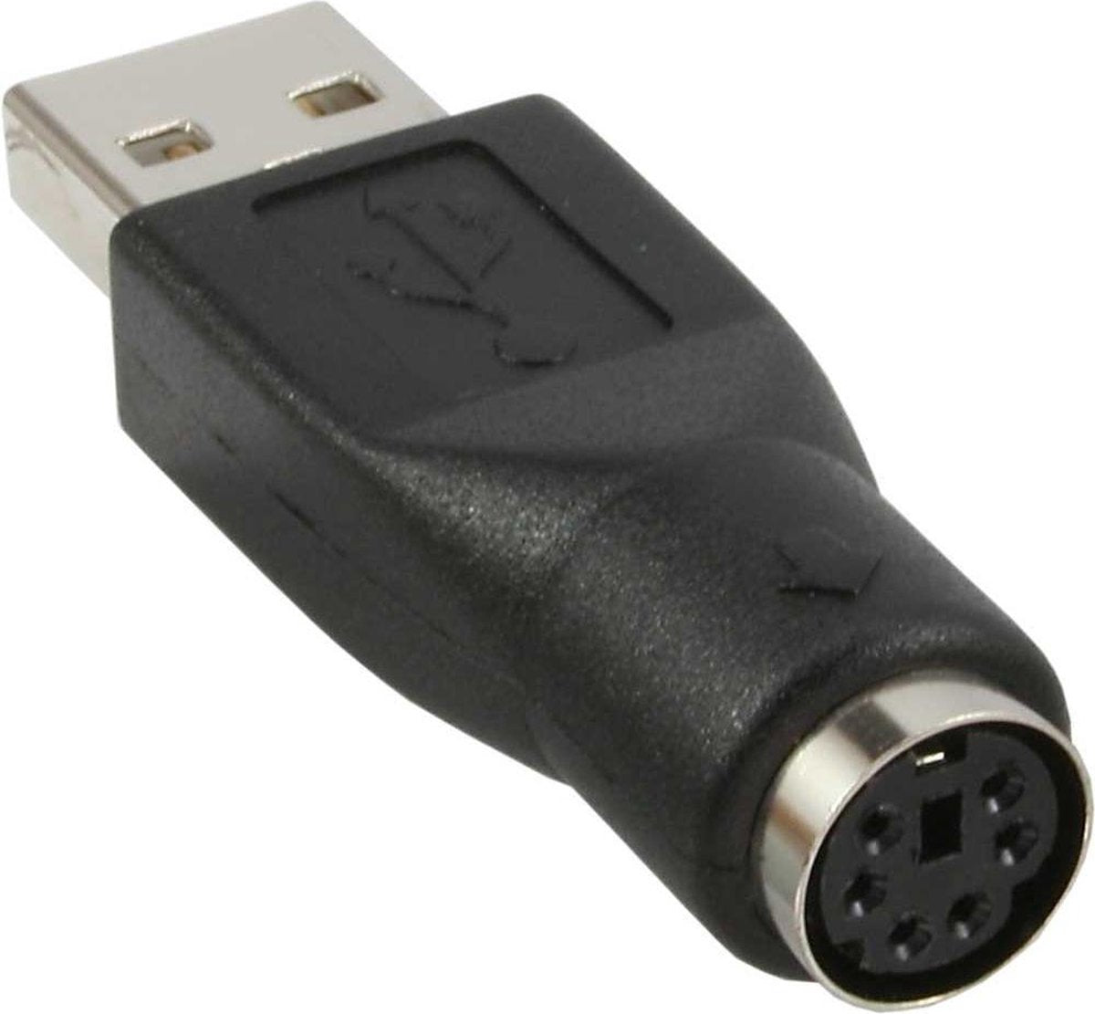 Transmedia USB-A (m) - Mini DIN 6-pins PS/2 (v) adapter / zwart