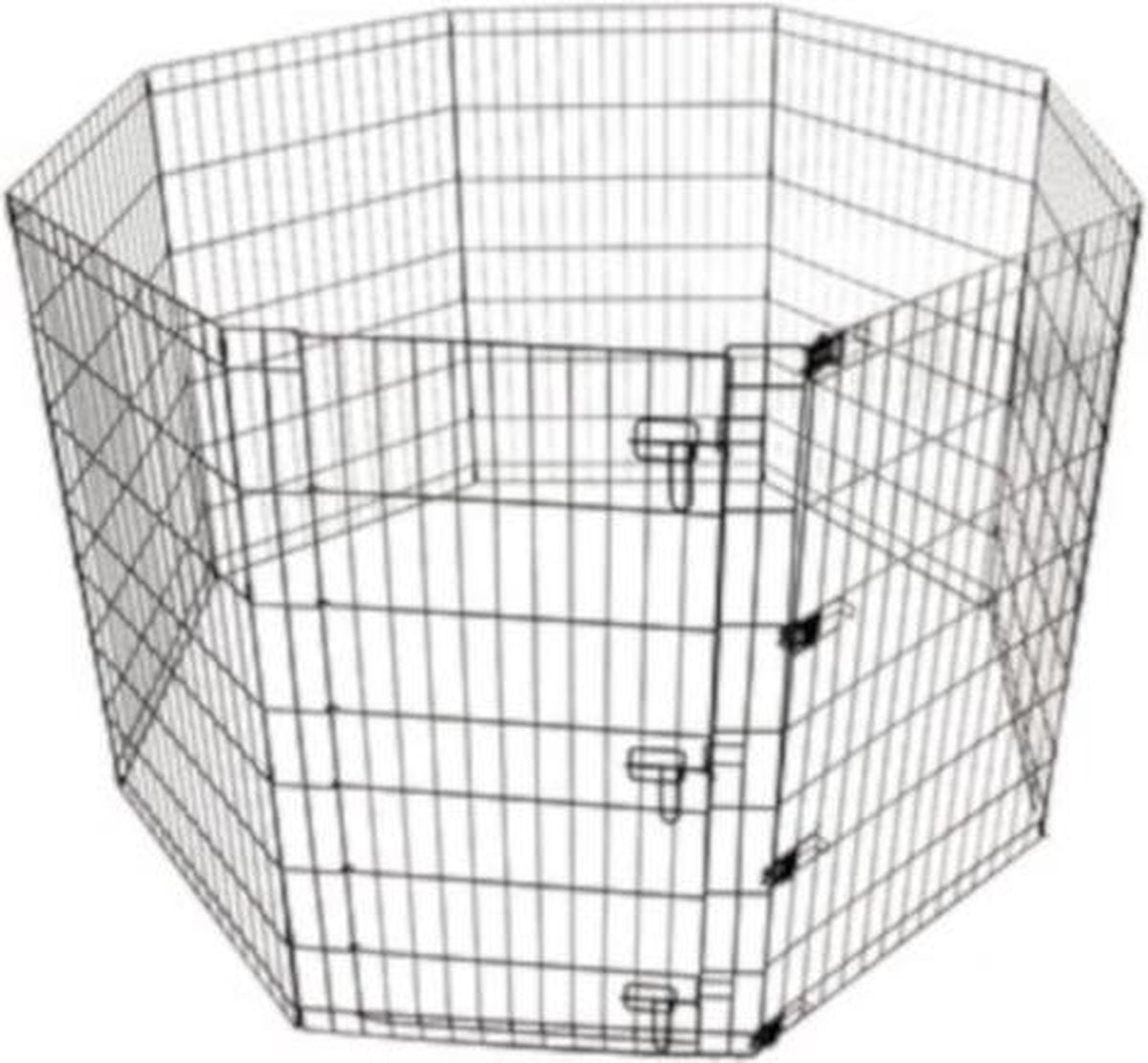 M-pets Puppyren 62 X 91 Cm Opvouwbaar Staal Zwart